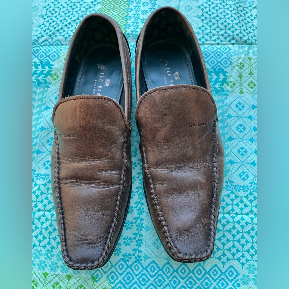 Ted Baker Dark Brown Leather Slip-Ons